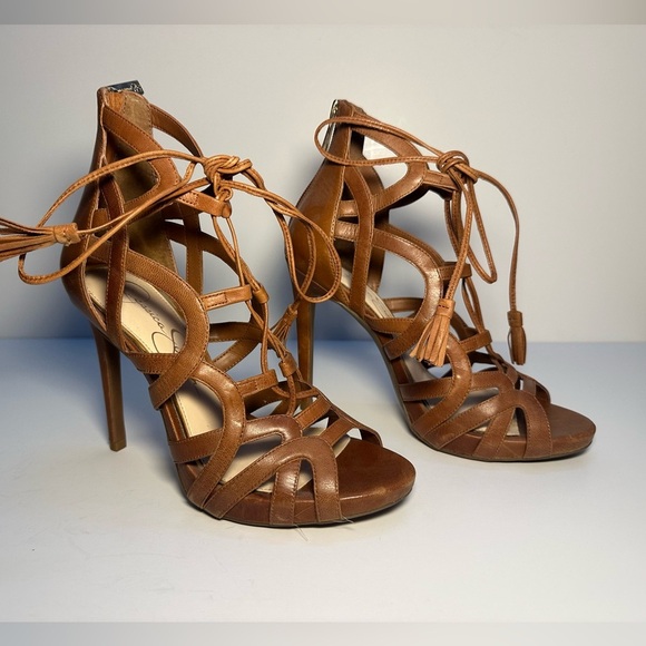 New Jessica Simpson ‘Racine’ Lace Up Cage Sandal - Picture 3 of 9